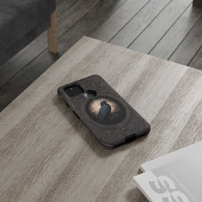Gothic Raven Phone Case - Mysterious Dark Bird Design