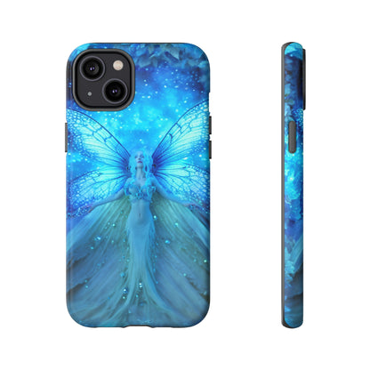 Blue Cosmic Fairy Phone Case – Enchanting Fae Design for iPhone, Samsung Galaxy, and Google Pixel Devices