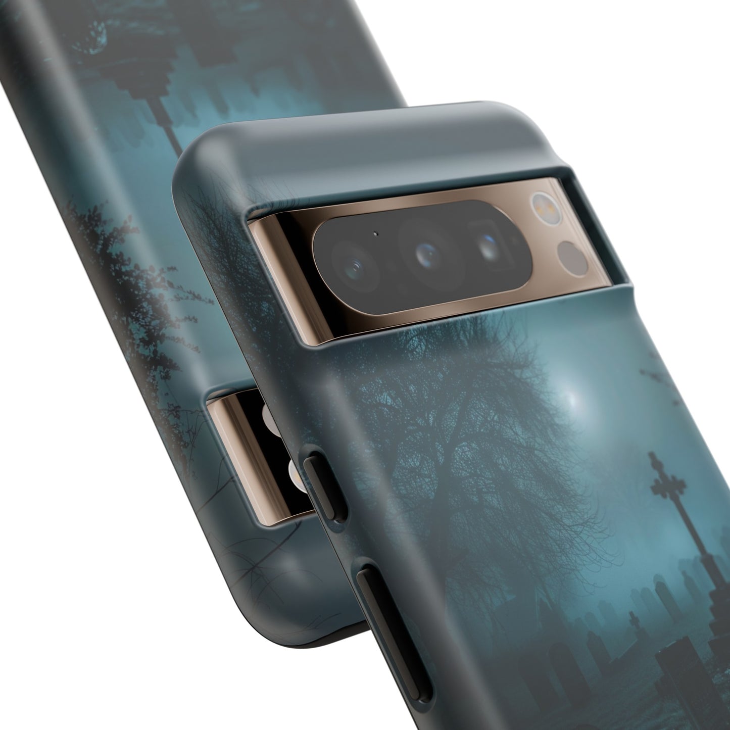 Graveyard at Night Phone Case – Eerie Cemetery Design for iPhone, Samsung Galaxy, and Google Pixel Devices