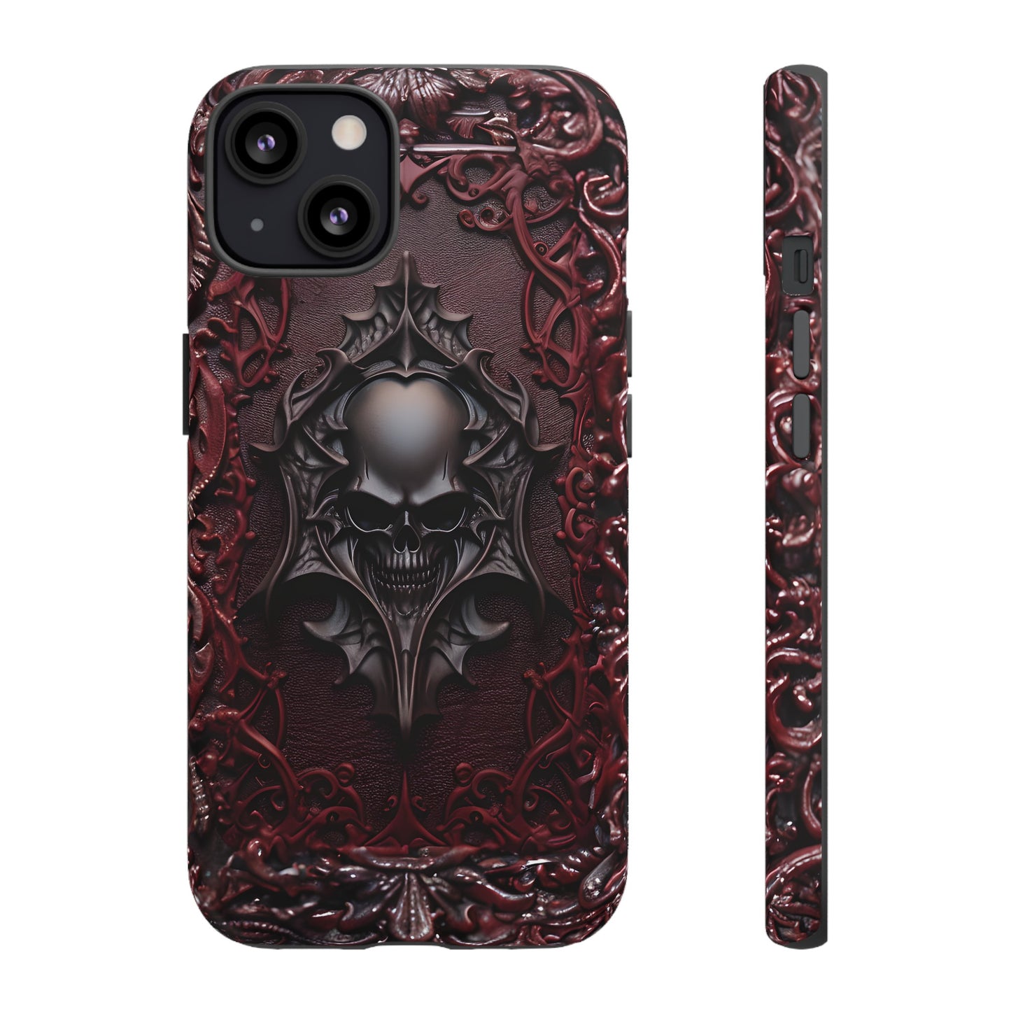 Vampiric Tough Phone Case – Gothic Skull Vampire Design for iPhone, Samsung Galaxy, and Google Pixel Devices