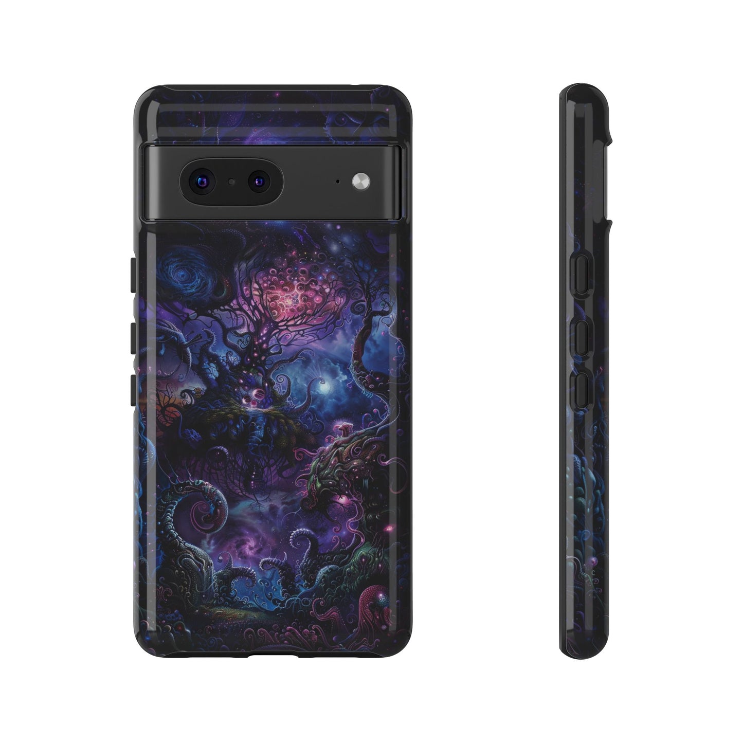 Trippy Psychedelic Alien Landscape Phone Case - Vibrant Abstract Design for iPhone, Samsung Galaxy and Google Pixel Devices