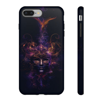 Elegant Masquerade Mask Phone Case for iPhone, Samsung Galaxy, and Google Pixel Devices - Mystical Design