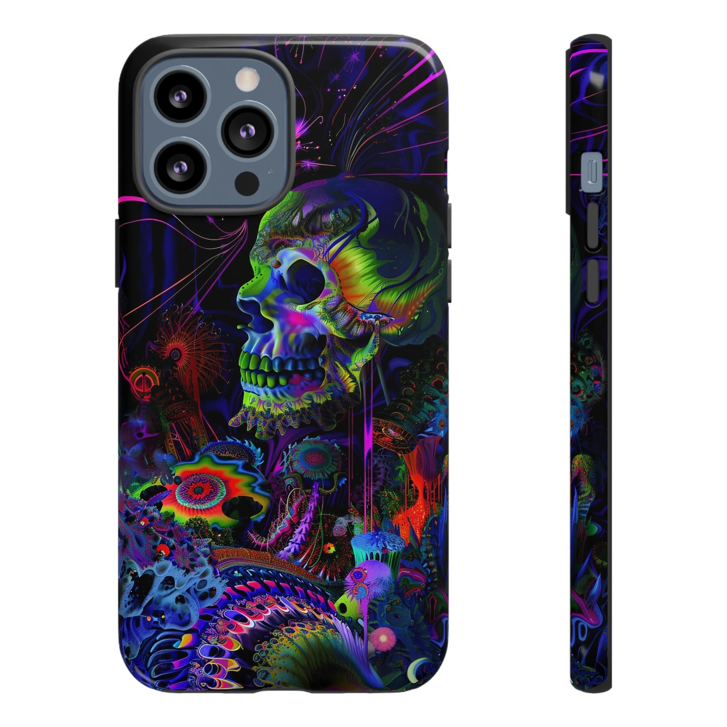 Psychedelic Skull Phone Case – Vibrant Pastel Design for iPhone, Samsung Galaxy, and Google Pixel Devices