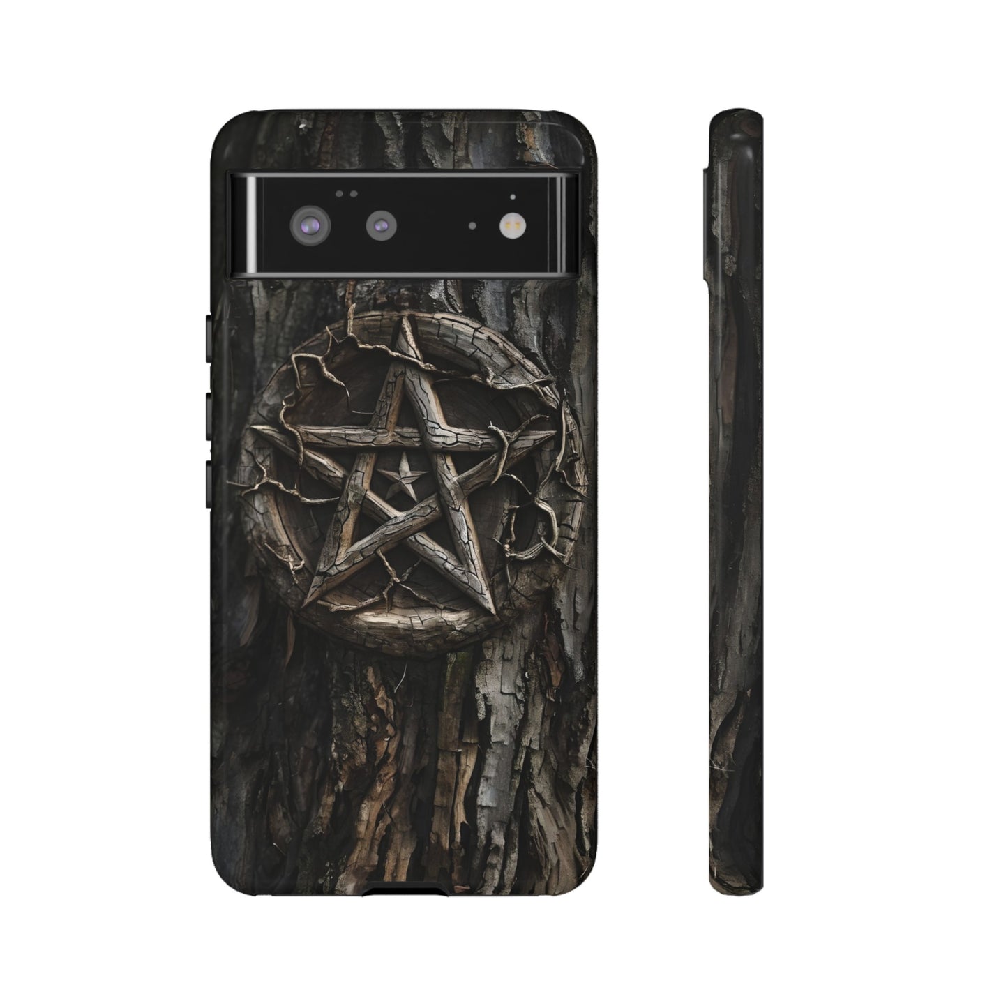 Pentacle Tree Phone Case – Wiccan Nature Magic Design for iPhone, Samsung Galaxy, and Google Pixel Devices