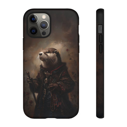 Noble Otter King Phone Case - Vintage Gothic Animal Art Design for iPhone, Samsung Galaxy, and Google Pixel Devices