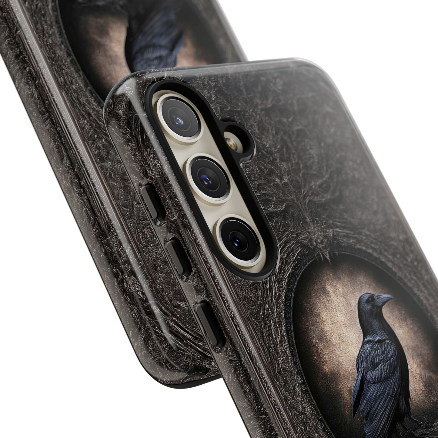 Gothic Raven Phone Case - Mysterious Dark Bird Design