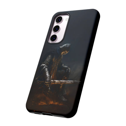 Dark Knight of the Abyss Phone Case - iPhone, Samsung Galaxy, Google Pixel - Epic Medieval Warrior Art, Protective Case, Fantasy Art