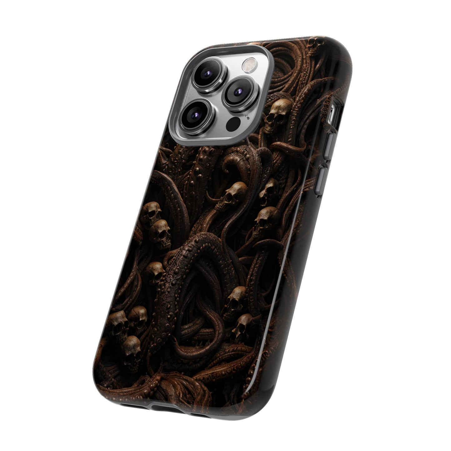 Skulls and Tentacles Phone Case – Lovecraftian Horror Design for iPhone, Samsung Galaxy, and Google Pixel Devices