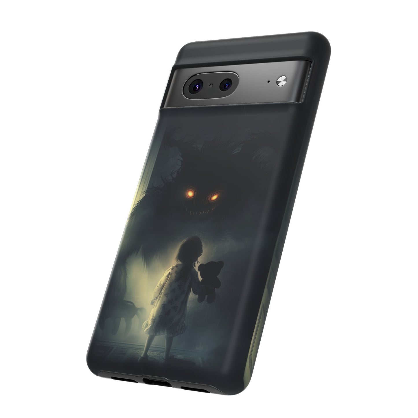 A Child Facing A Terrifying Monster Phone Case - for iPhone, Samsung Galaxy, and Google Pixel Devices