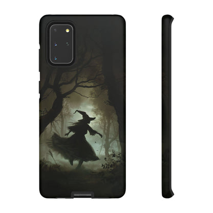 Spooky Witch Silhouette Phone Case - Halloween Dark Art Design for iPhone, Samsung Galaxy, and Google Pixel Devices