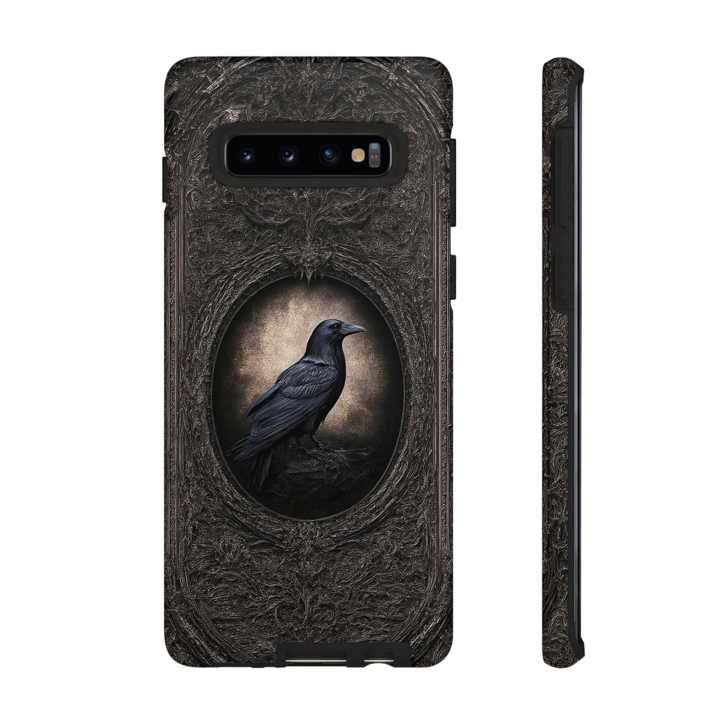 Gothic Raven Phone Case - Mysterious Dark Bird Design