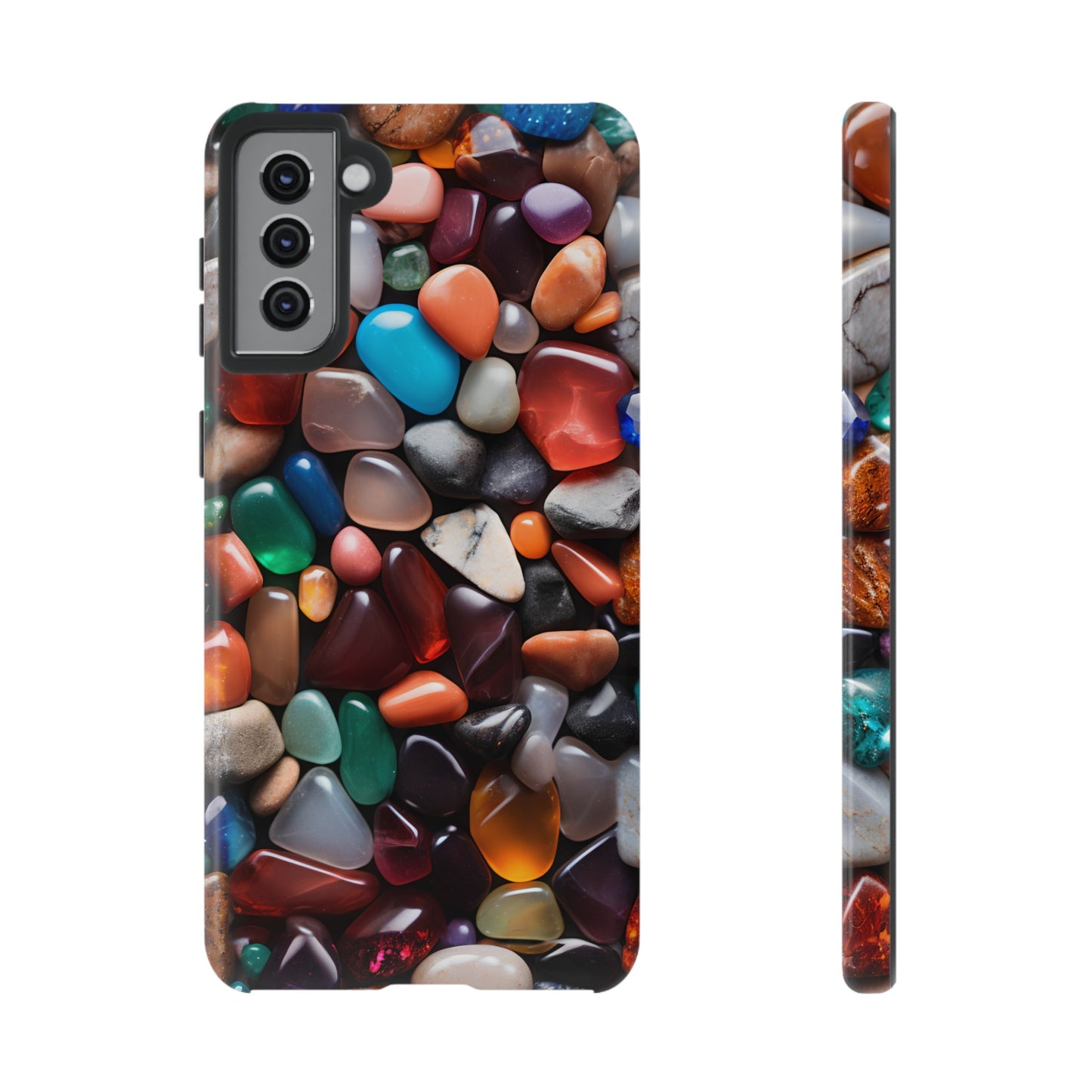 Colorful Stones Phone Case – Vibrant Polished Gemstone Design for iPhone, Samsung Galaxy, and Google Pixel Devices