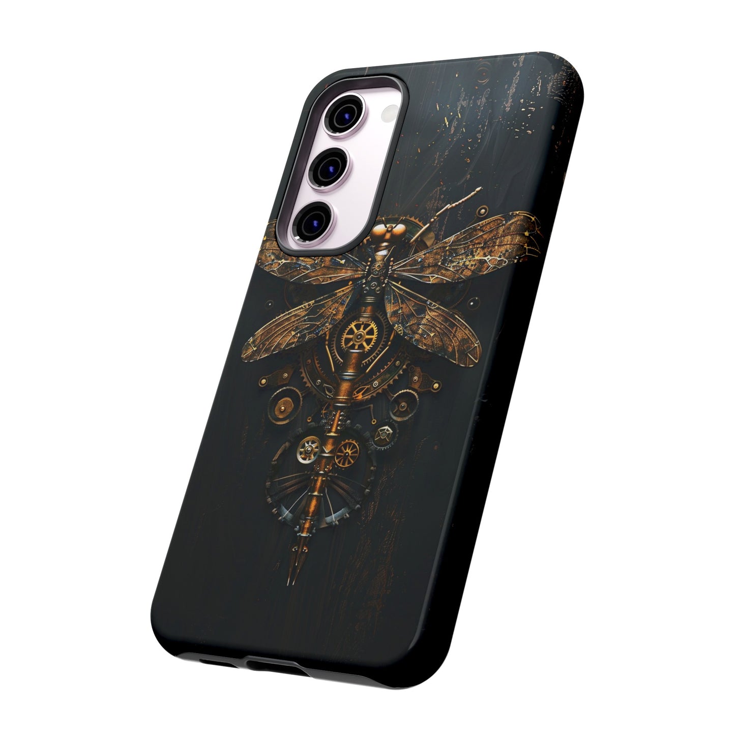 Steampunk Dragonfly Phone Case - Intricate Gear Design for iPhone, Samsung Galaxy, Google Pixel Devices