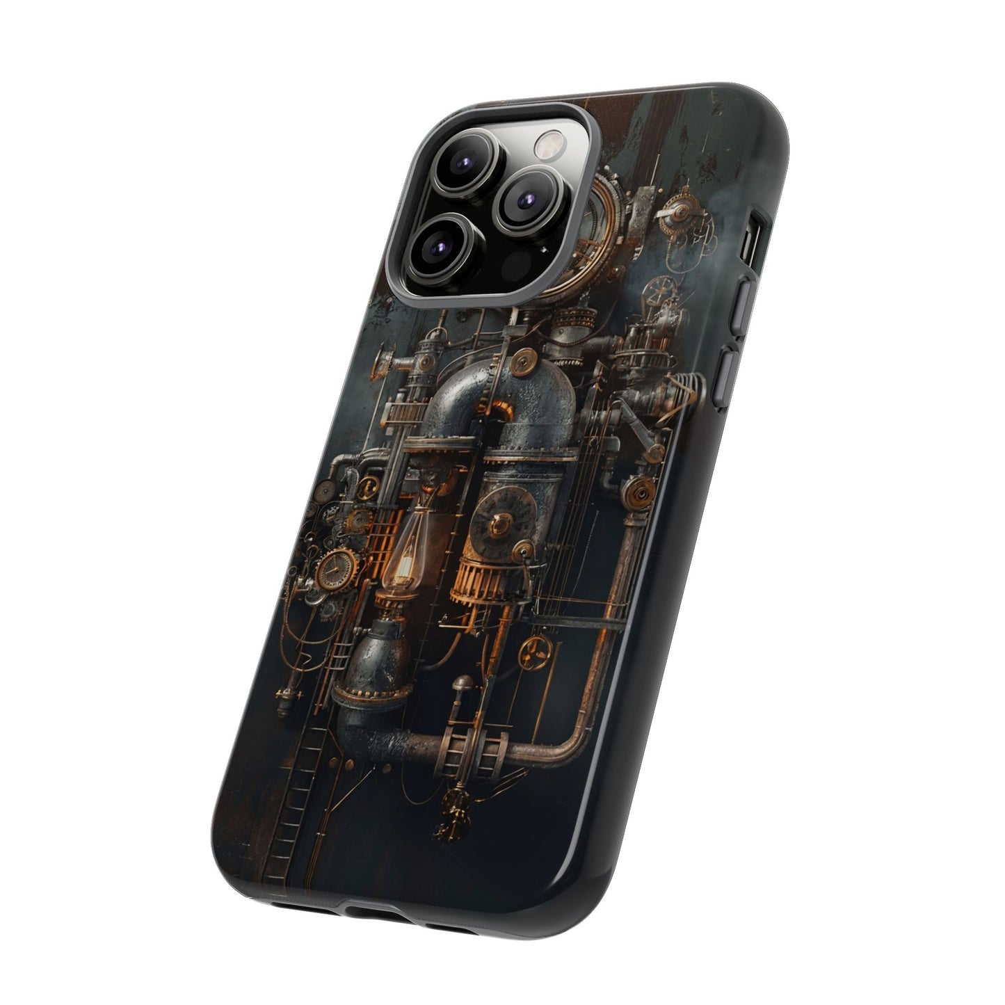 Steampunk Machine #2 Phone Case - Intricate Industrial Design for iPhone, Samsung Galaxy, Google Pixel Devices, Victorian Design Gears