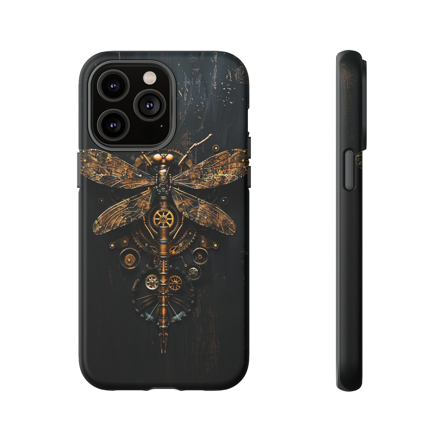 Steampunk Dragonfly Phone Case - Intricate Gear Design for iPhone, Samsung Galaxy, Google Pixel Devices