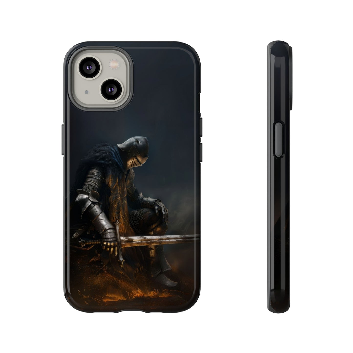 Dark Knight of the Abyss Phone Case - iPhone, Samsung Galaxy, Google Pixel - Epic Medieval Warrior Art, Protective Case, Fantasy Art