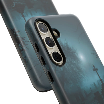 Graveyard at Night Phone Case – Eerie Cemetery Design for iPhone, Samsung Galaxy, and Google Pixel Devices