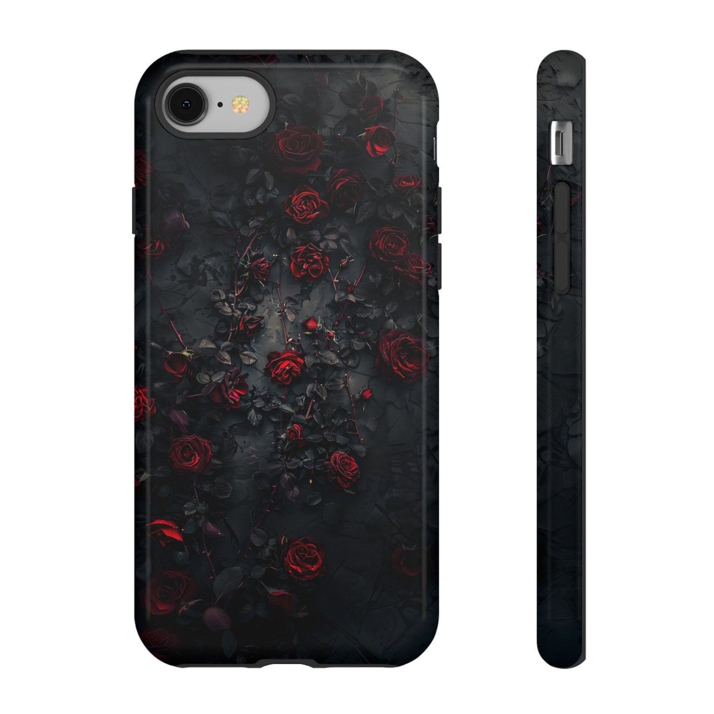 Gothic Roses Tough Phone Case – Elegant Dark Floral Design for iPhone, Samsung Galaxy, and Google Pixel Devices