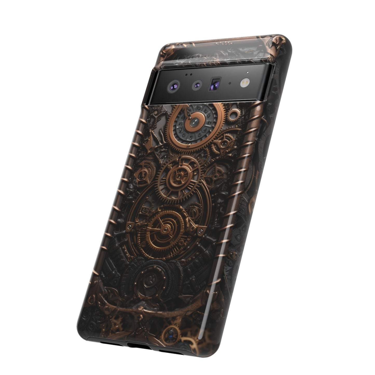 Gearworks 2 Phone Case – Steampunk Victorian Design with Gears and Clockwork for iPhone, Samsung Galaxy, and Google Pixel Devices