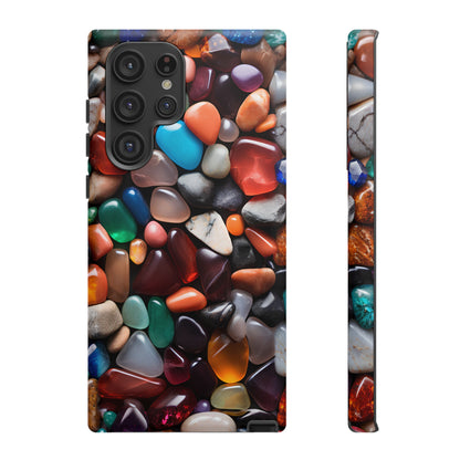 Colorful Stones Phone Case – Vibrant Polished Gemstone Design for iPhone, Samsung Galaxy, and Google Pixel Devices