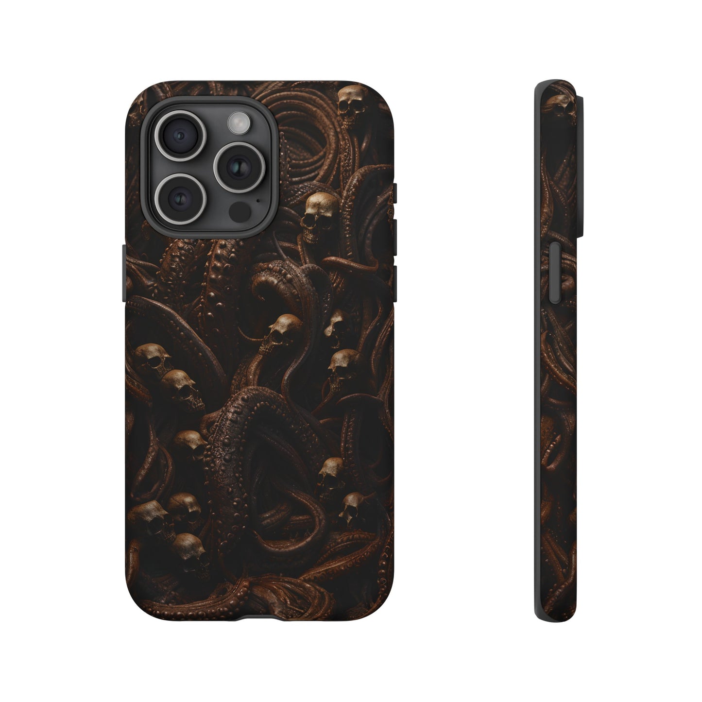 Skulls and Tentacles Phone Case – Lovecraftian Horror Design for iPhone, Samsung Galaxy, and Google Pixel Devices