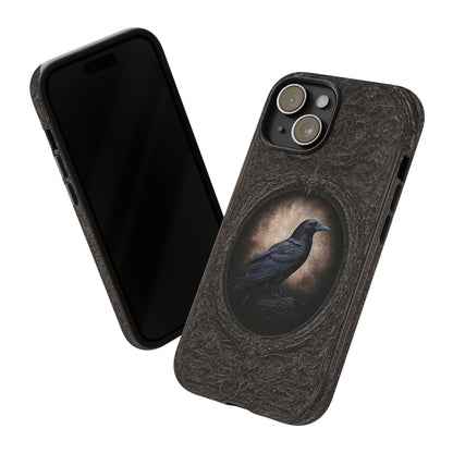 Gothic Raven Phone Case - Mysterious Dark Bird Design