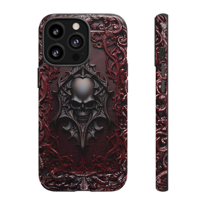 Vampiric Tough Phone Case – Gothic Skull Vampire Design for iPhone, Samsung Galaxy, and Google Pixel Devices