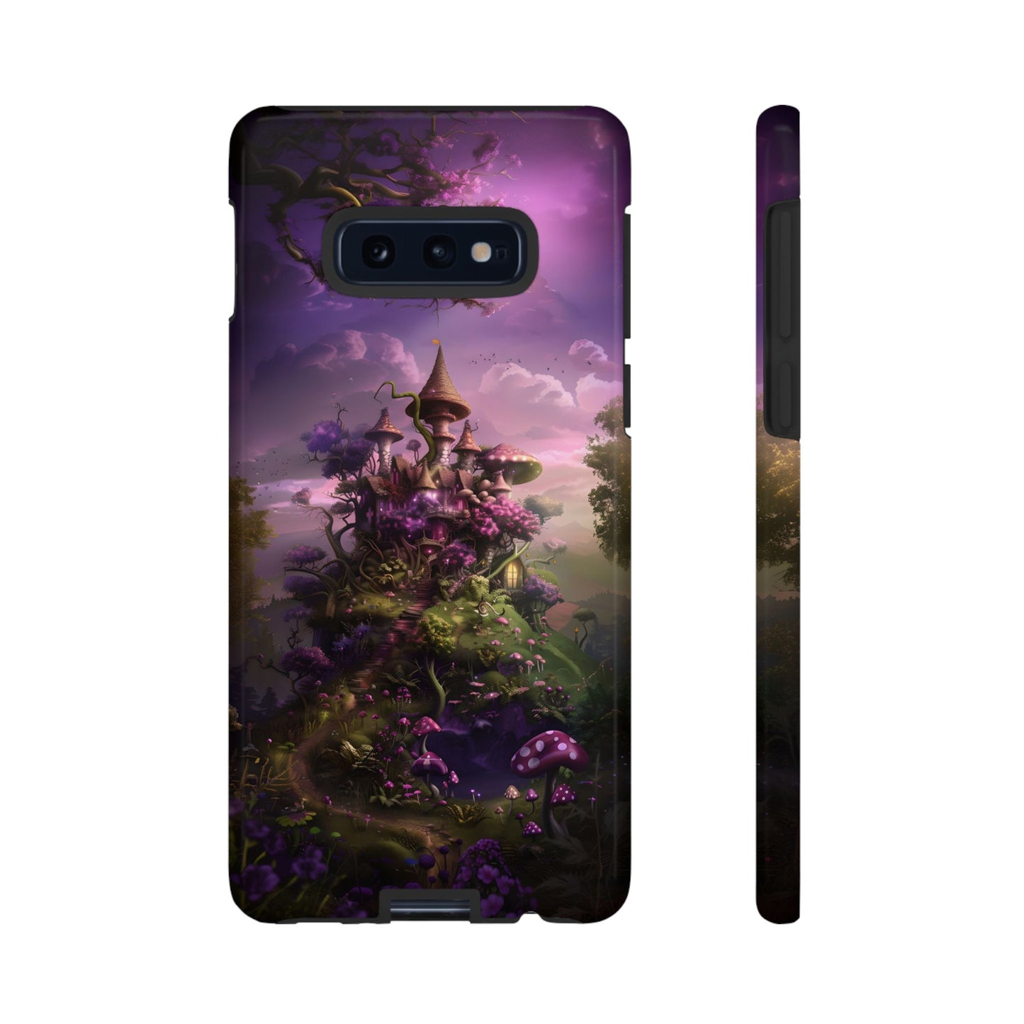 Enchanted Fairy Castle Phone Case - Magical Purple Fantasy Art for iPhone, Samsung Galaxy and Google Pixel Devices