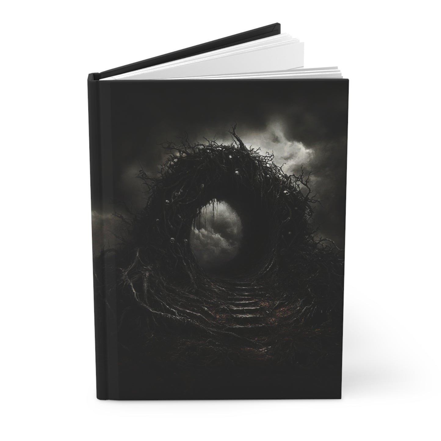 Dark Portal Gothic Hardcover Notebook - Mysterious Forest Journal with Ominous Gateway Design