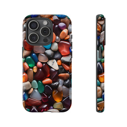 Colorful Stones Phone Case – Vibrant Polished Gemstone Design for iPhone, Samsung Galaxy, and Google Pixel Devices