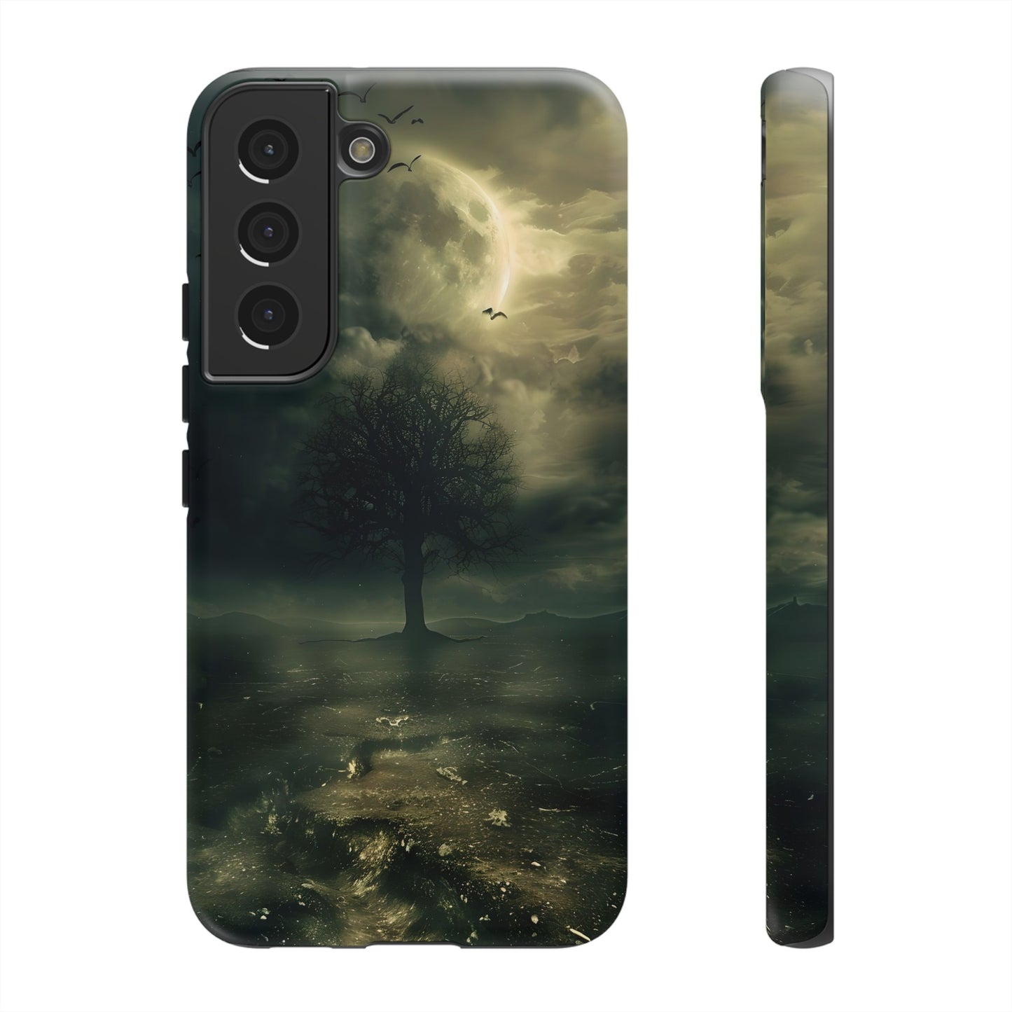 The Tree of Desolation Phone Case – Dark Fantasy Gothic Art with Full Moon for iPhone, Samsung Galaxy, and Google Pixel Devices