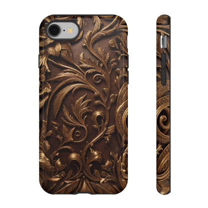 Elegant Bronze Phone Case – Victorian Floral Design for iPhone, Samsung Galaxy, and Google Pixel Devices