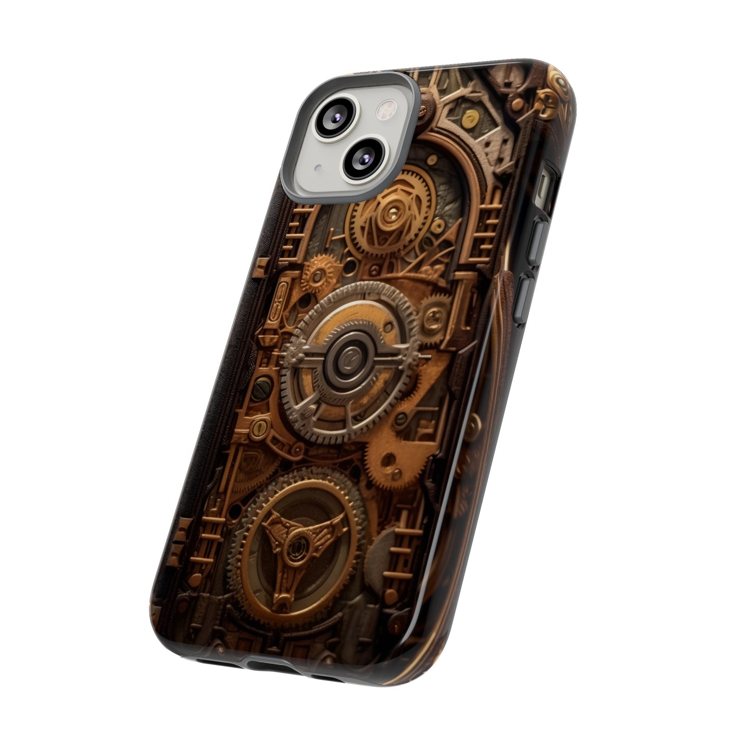 Gearworks Tough Phone Case – Steampunk Clockwork Design for iPhone, Samsung Galaxy, and Google Pixel Devices