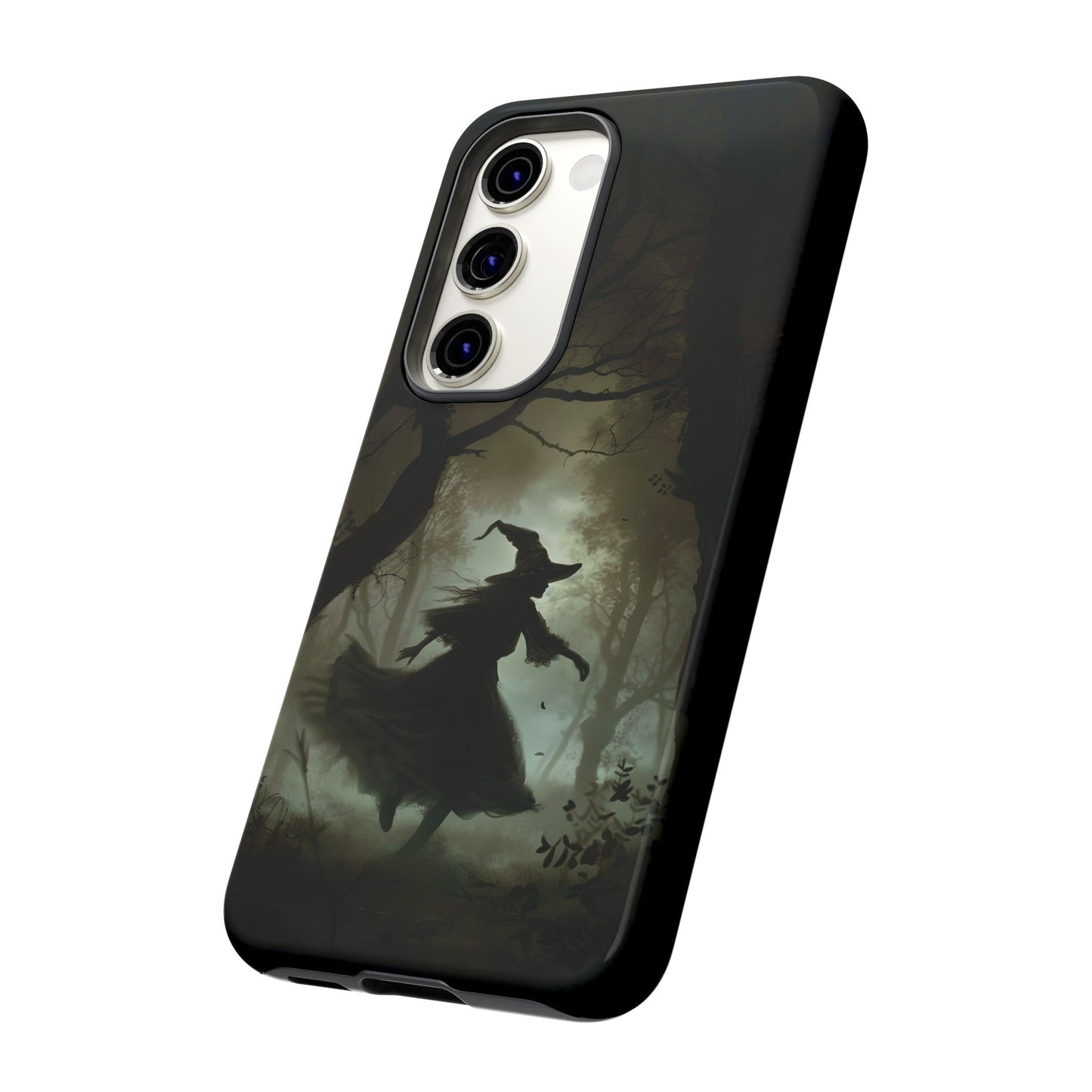 Spooky Witch Silhouette Phone Case - Halloween Dark Art Design for iPhone, Samsung Galaxy, and Google Pixel Devices