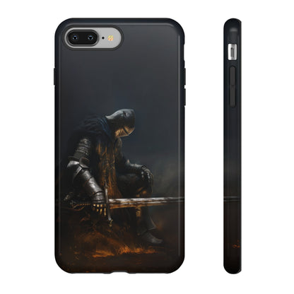 Dark Knight of the Abyss Phone Case - iPhone, Samsung Galaxy, Google Pixel - Epic Medieval Warrior Art, Protective Case, Fantasy Art