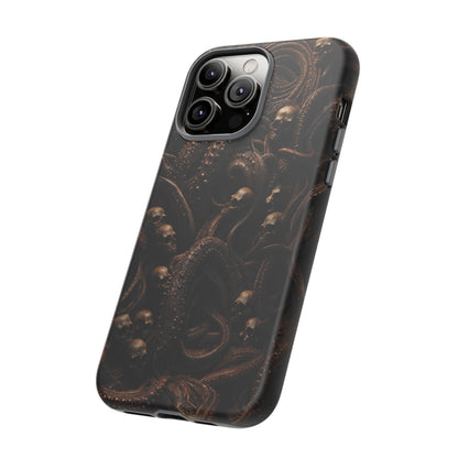 Skulls and Tentacles Phone Case – Lovecraftian Horror Design for iPhone, Samsung Galaxy, and Google Pixel Devices