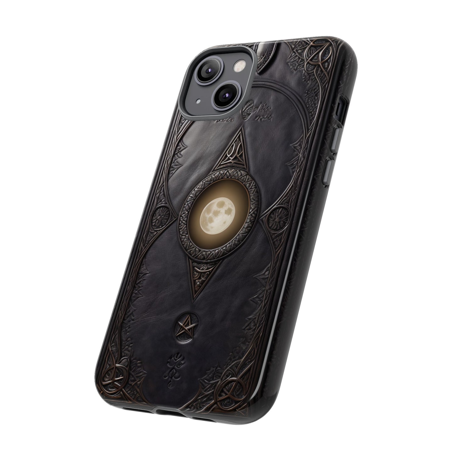 Moon Case Tough Phone Case – Fantasy Art Leather Book Design for iPhone, Samsung Galaxy, and Google Pixel Devices