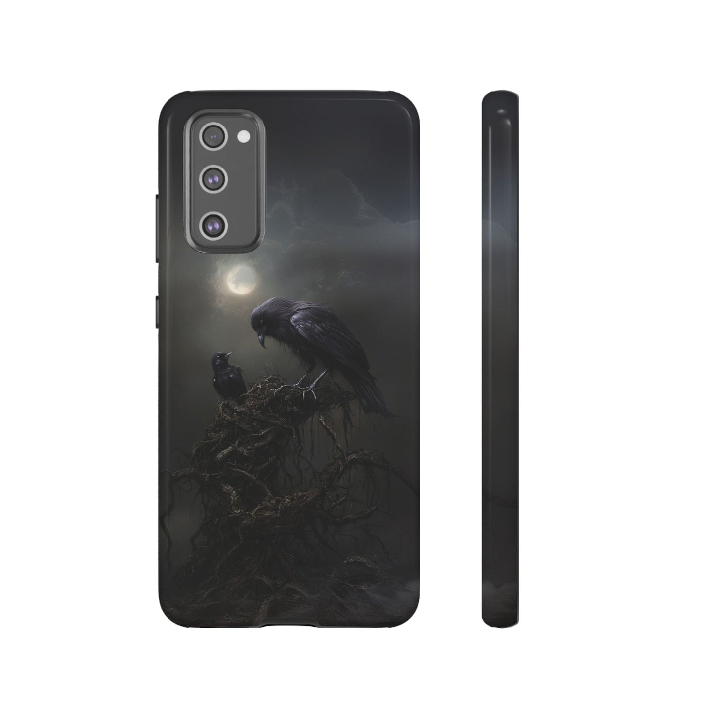 Gothic Raven Phone Case - Dark Crow Art for iPhone, Samsung Galaxy, and Google Pixel Devices