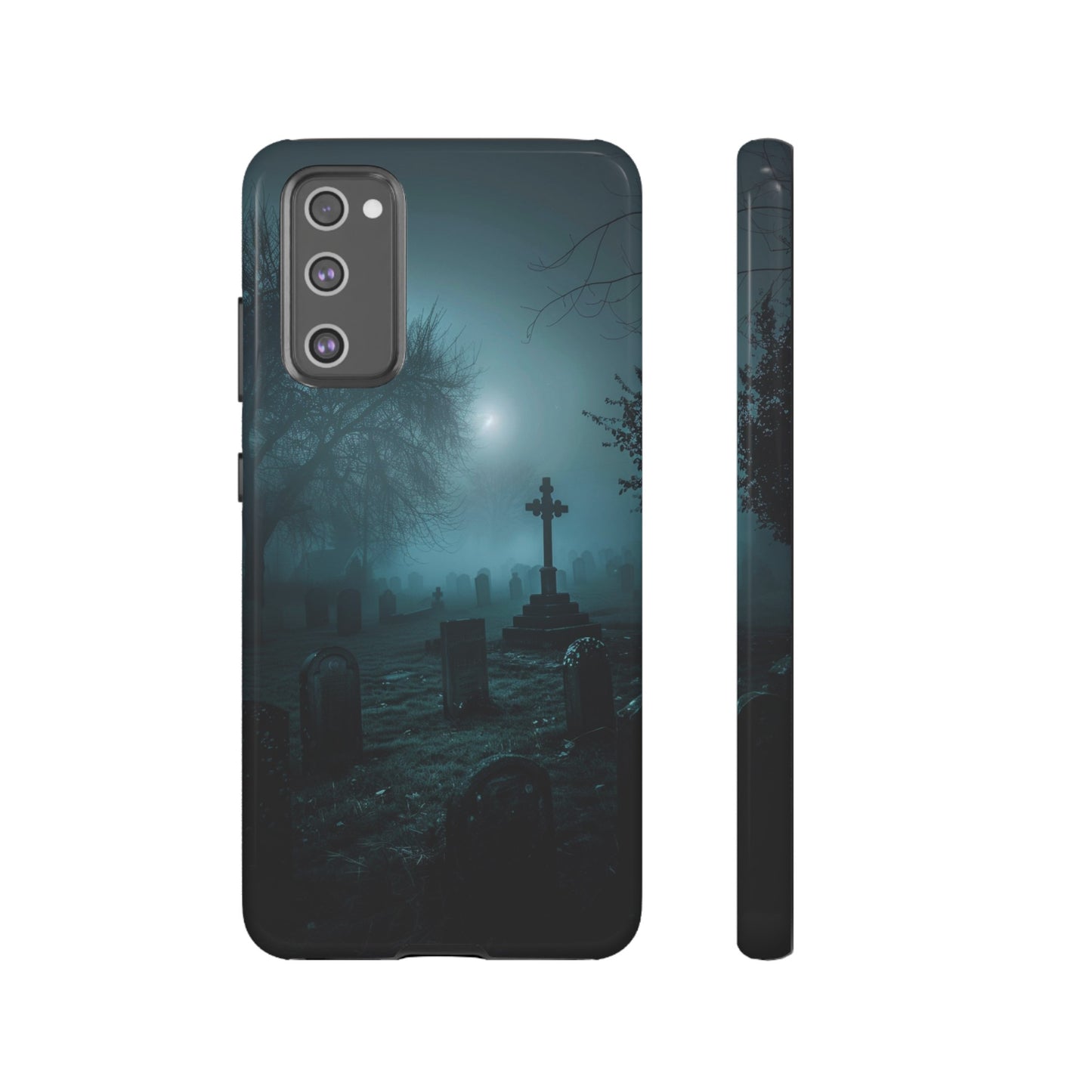 Graveyard at Night Phone Case – Eerie Cemetery Design for iPhone, Samsung Galaxy, and Google Pixel Devices