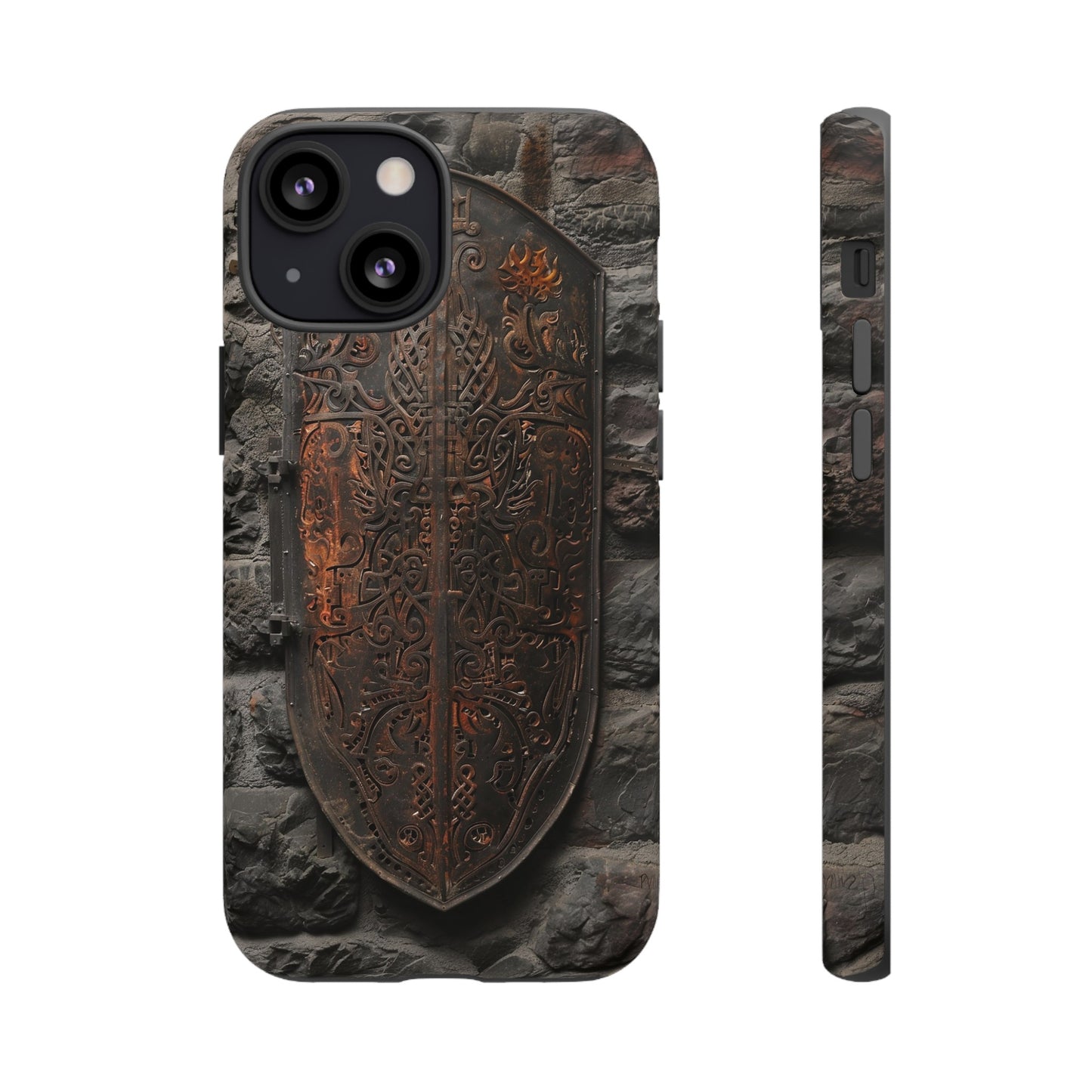 Medieval Shield Phone Case - Ornate Ancient Armor Design for iPhone and Samsung Galaxy Devices