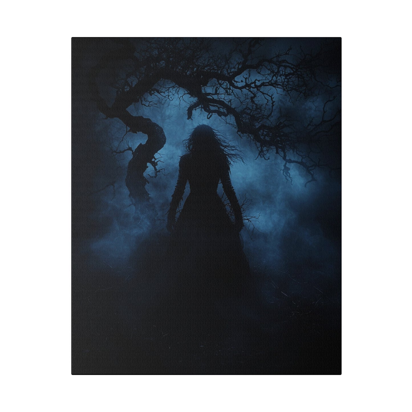 Haunting Silhouette - Dark Art Canvas Print - Mystical Gothic Home Decor