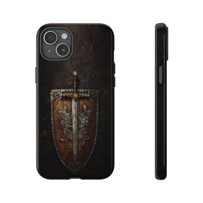 Medieval Sword and Shield Phone Case - For iPhone, Samsung Galaxy, and Google Pixel Devices