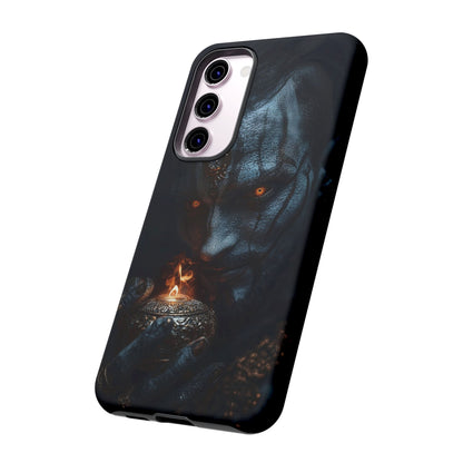 Dark Djinn Warrior Phone Case - Intricate Fantasy Art Protective Cover for iPhone, Samsung Galaxy, and Google Pixel Devices