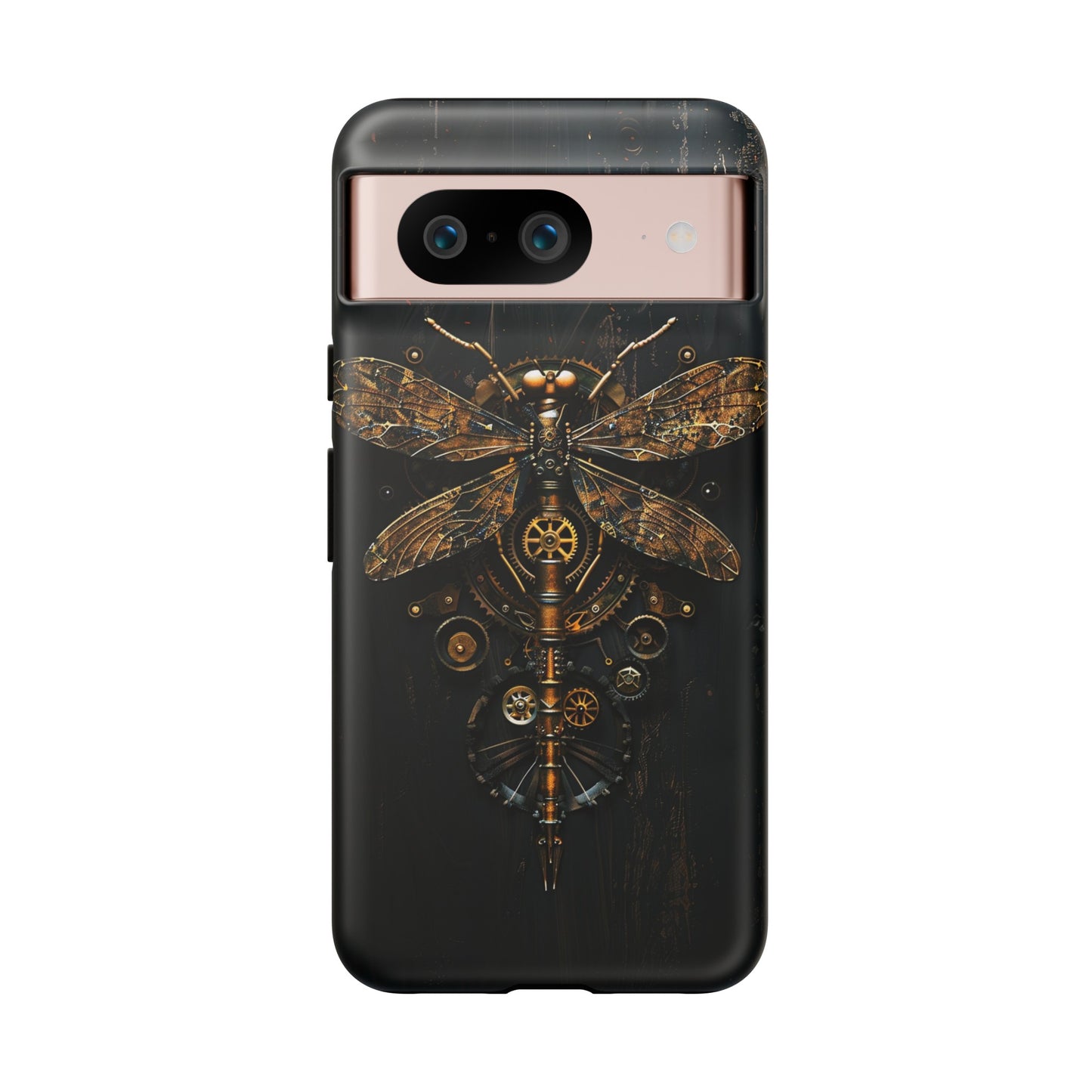 Steampunk Dragonfly Phone Case - Intricate Gear Design for iPhone, Samsung Galaxy, Google Pixel Devices