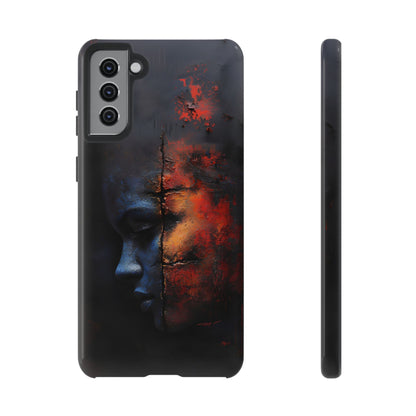 Abstract Duality Art Phone Case - Bold Modern Design