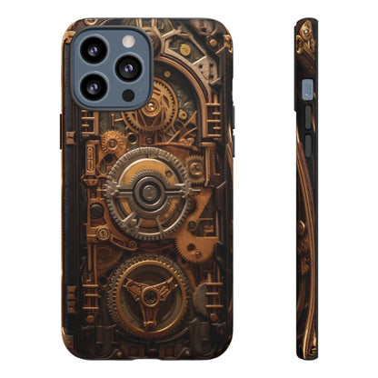 Gearworks Tough Phone Case – Steampunk Clockwork Design for iPhone, Samsung Galaxy, and Google Pixel Devices