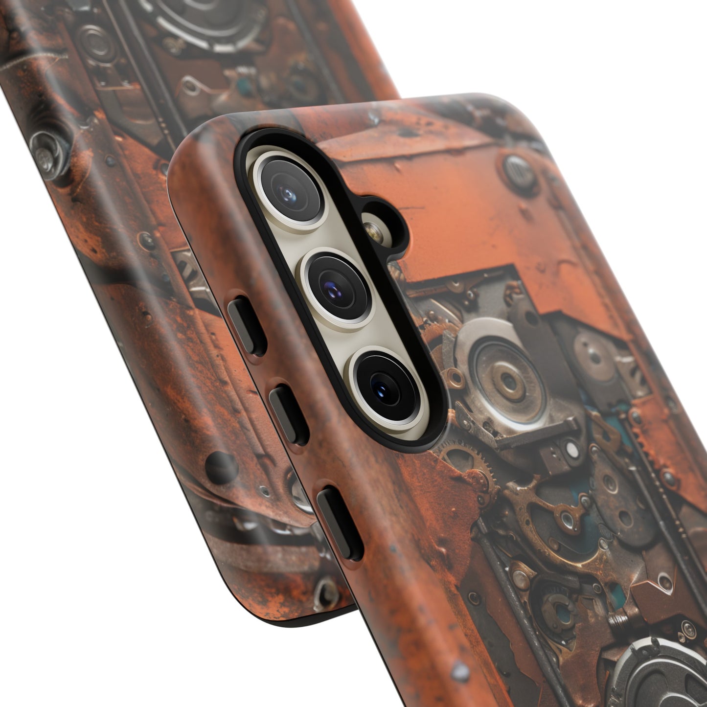 Rusted Mechanisms Phone Case – Steampunk Metal Gear Design for iPhone, Samsung Galaxy, and Google Pixel Devices