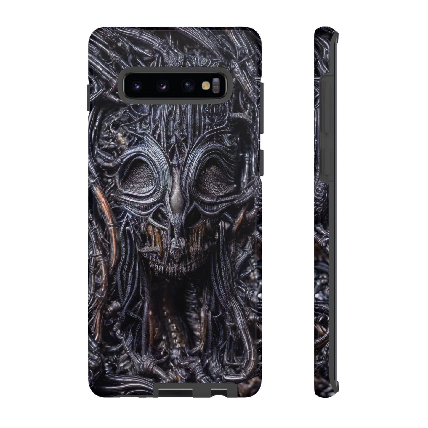 Biomechanical Horror 2 Phone Case – Futuristic Alien Horror Design for iPhone, Samsung Galaxy, and Google Pixel Devices