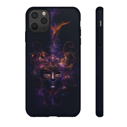 Elegant Masquerade Mask Phone Case for iPhone, Samsung Galaxy, and Google Pixel Devices - Mystical Design