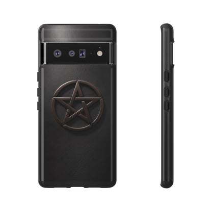 Simple Pentacle Tough Phone Case – Witchcraft Pentagram Design for iPhone, Samsung Galaxy, and Google Pixel Devices